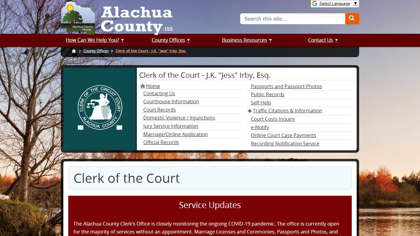 Clerk of the Court - Alachua County, Florida