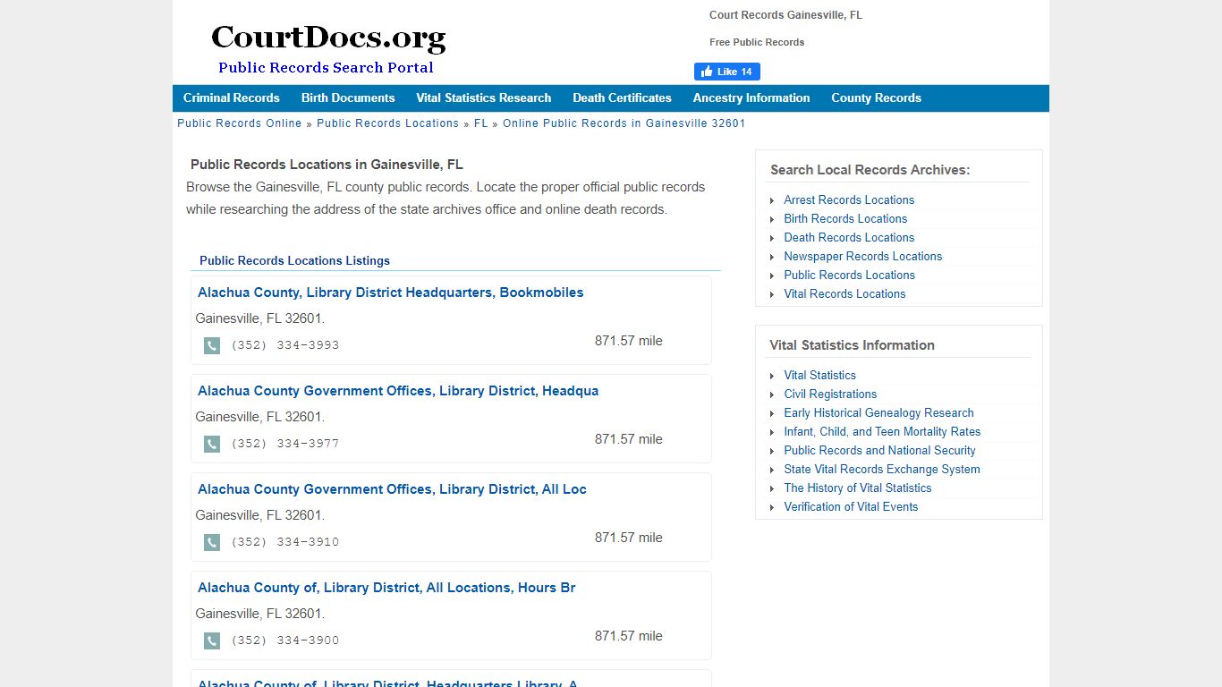 Court Records Gainesville, FL - Free Public Records - CourtDocs.org